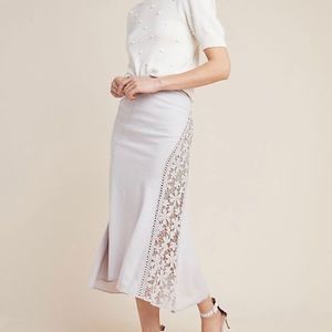 NWT Grey lace midi skirt